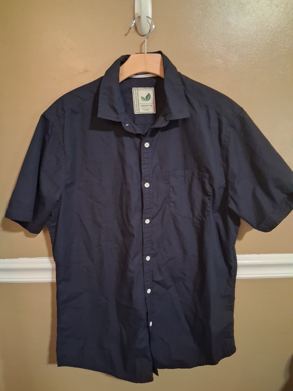 Alexander Julian Navy Short-Sleeve Button Front Shirt